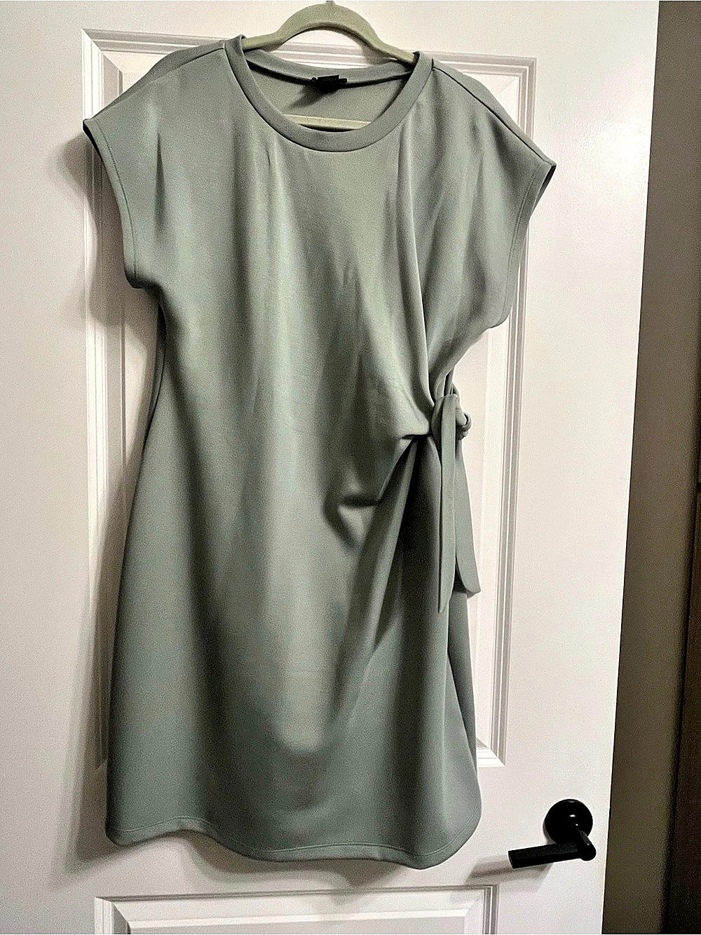 Nicole Miller New York Women's Tie-Waist Mini Dress Green XL Like New